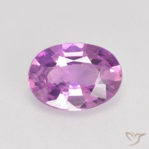 0.59ct Natural Púrpura intenso Zafiro, Ovalada, VVS-VS