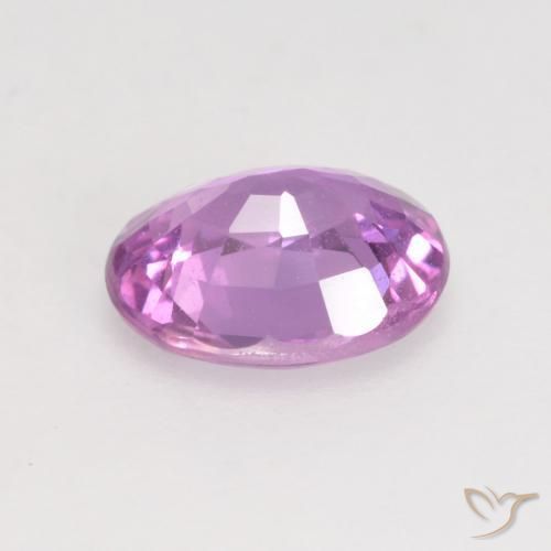 Zafiro Púrpura rosado natural de 0.76 ct, Ovalada, VVS-VS