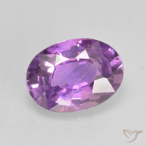 0.70ct Natural Violeta púrpura Zafiro, Ovalada, VVS-VS
