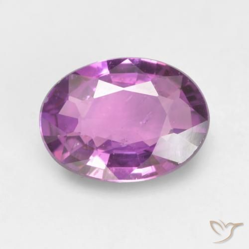 0.55ct Natural Púrpura eléctrico Zafiro, Ovalada, VVS-VS