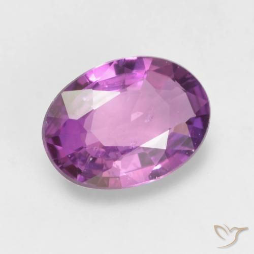 Zafiro Púrpura eléctrico natural de 0.55 ct, Ovalada, VVS-VS