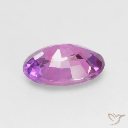 Zafiro Púrpura intenso natural de 0.65 ct, Ovalada, VVS-VS