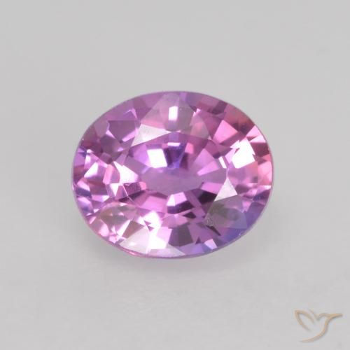 0.73ct Natural Púrpura rosado Zafiro, Ovalada, VVS-VS