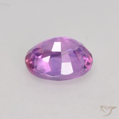 Zafiro Púrpura rosado natural de 0.73 ct, Ovalada, VVS-VS