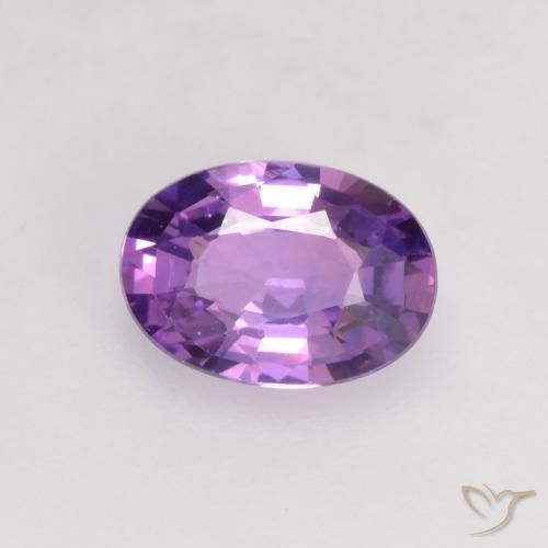 0.68ct Natural Violeta oscuro Zafiro, Ovalada, VVS