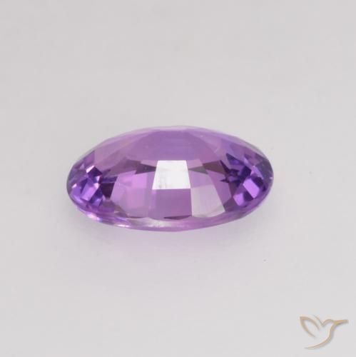 Zafiro Violeta oscuro natural de 0.68 ct, Ovalada, VVS