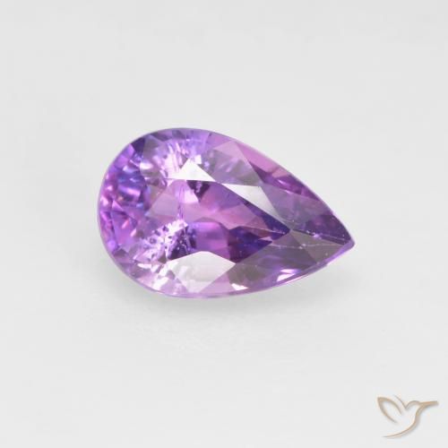 0.67ct Natural Púrpura eléctrico Zafiro, En forma de pera, VS