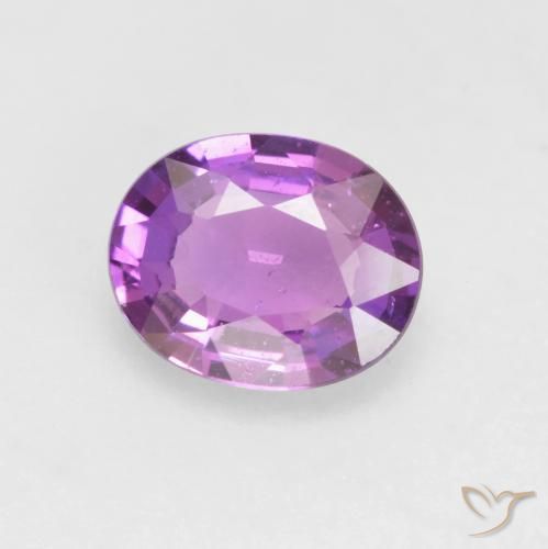 0.57ct Natural Púrpura medio Zafiro, Ovalada, VS