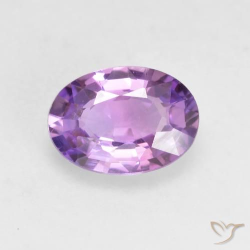 0.64ct Natural Púrpura claro Zafiro, Ovalada, VVS-VS