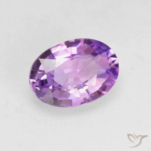 Zafiro Púrpura claro natural de 0.64 ct, Ovalada, VVS-VS