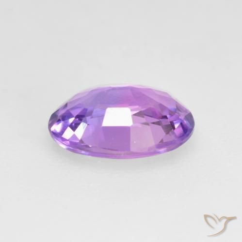 Zafiro Púrpura claro natural de 0.64 ct, Ovalada, VVS-VS