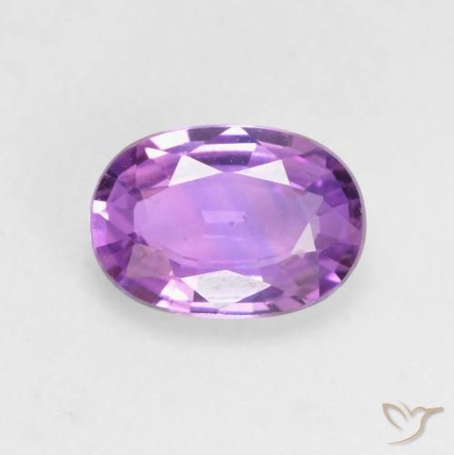 0.64ct Natural Púrpura violeta Zafiro, Ovalada, VVS-VS