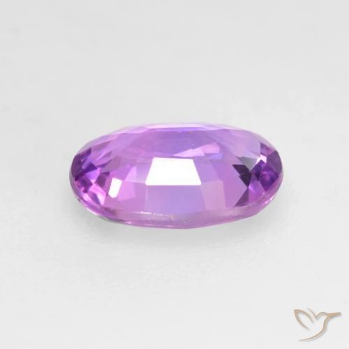 Zafiro Púrpura violeta natural de 0.64 ct, Ovalada, VVS-VS