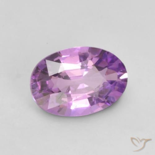 Zafiro Púrpura eléctrico natural de 0.58 ct, Ovalada, VVS-VS