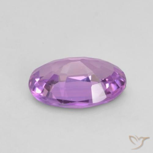Zafiro Púrpura eléctrico natural de 0.58 ct, Ovalada, VVS-VS