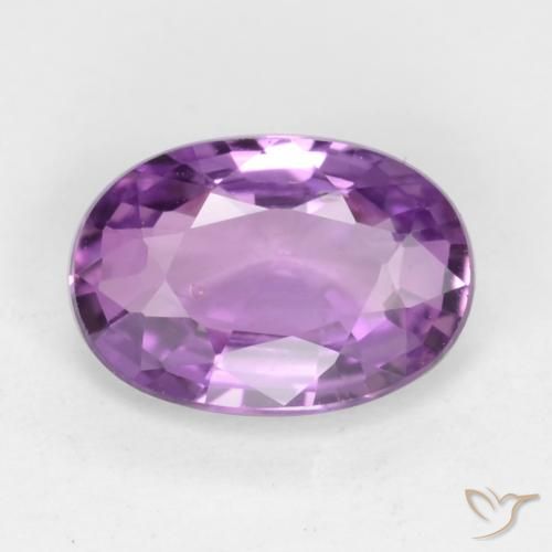 0.62ct Natural Púrpura medio Zafiro, Ovalada, VVS-VS
