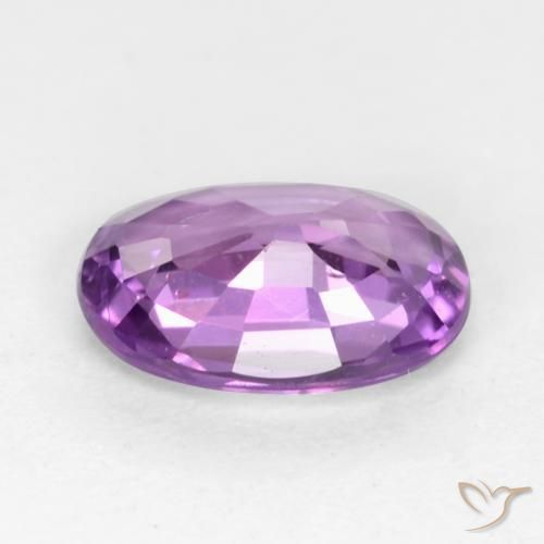 Zafiro Púrpura medio natural de 0.62 ct, Ovalada, VVS-VS