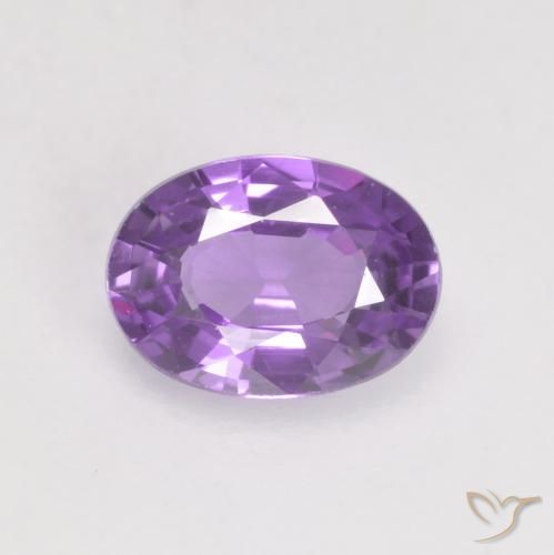 0.56ct Natural Violeta medio Zafiro, Ovalada, VS