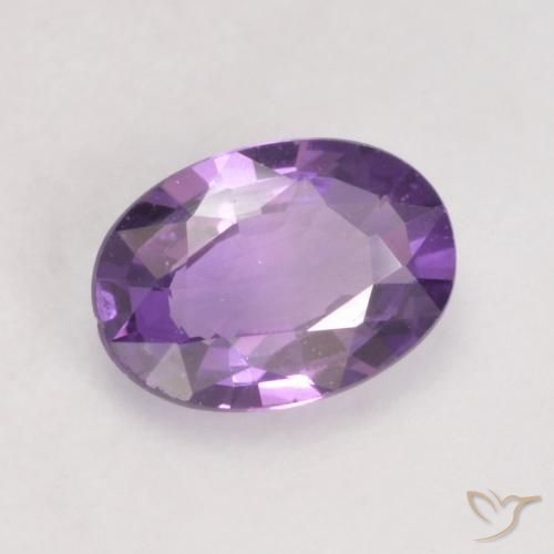 Zafiro Violeta iris natural de 0.48 ct, Ovalada, VS