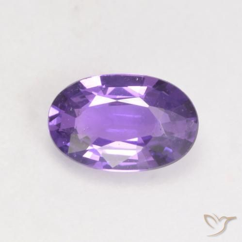 0.49ct Natural Violeta uva claro Zafiro, Ovalada, VS