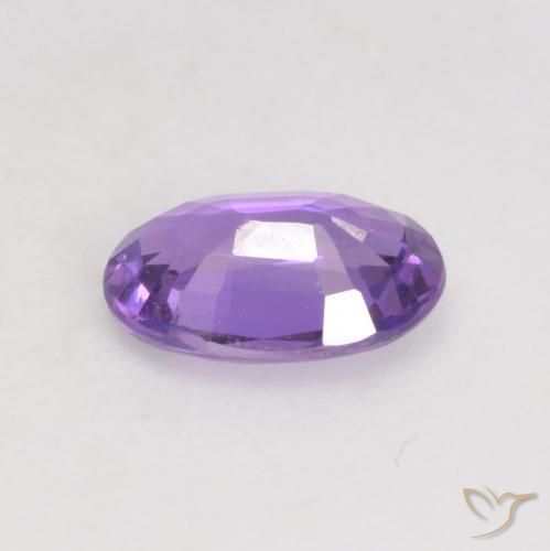 Zafiro Violeta uva claro natural de 0.49 ct, Ovalada, VS