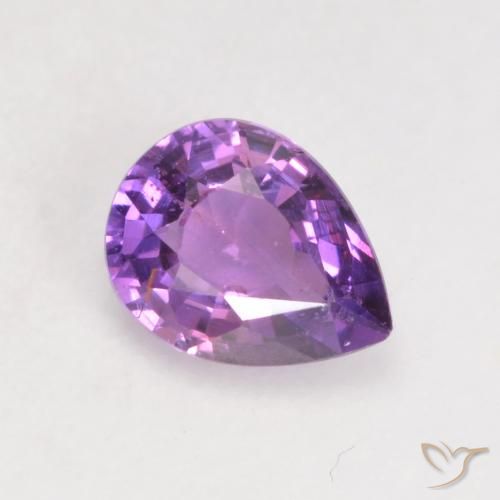 0.47ct Natural Violeta rosado vívido Zafiro, En forma de pera, VS