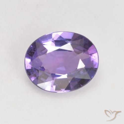 0.66ct Natural Violeta oscuro Zafiro, Ovalada, VS