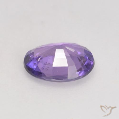 Zafiro Violeta oscuro natural de 0.66 ct, Ovalada, VS