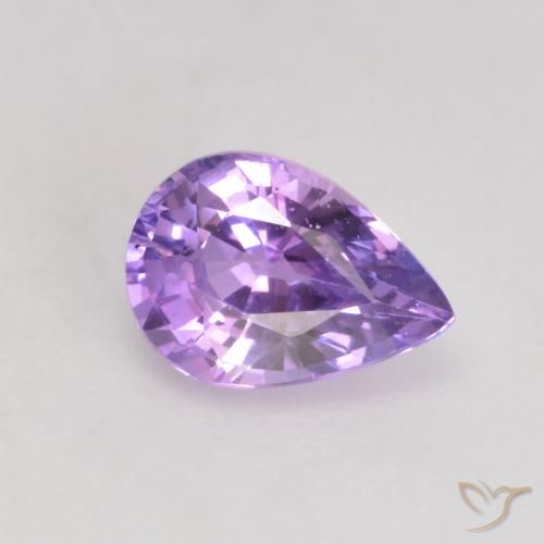 0.64ct Natural Violeta medio Zafiro, En forma de pera, VS