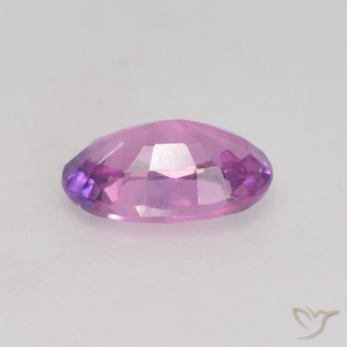 Zafiro Púrpura rosáceo intenso natural de 0.55 ct, Ovalada, VS