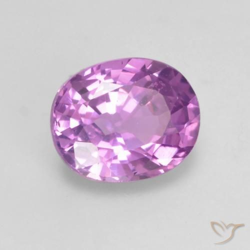 Zafiro Púrpura intenso natural de 0.59 ct, Ovalada, VS