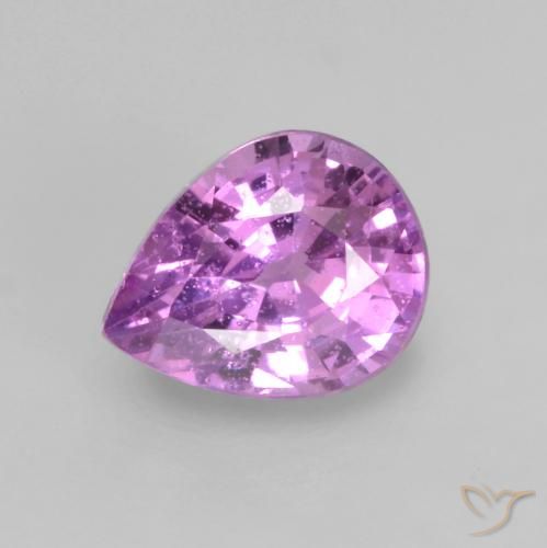 0.55ct Natural Púrpura violeta rosáceo Zafiro, En forma de pera, VS
