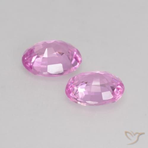 Gemas de Zafiro Púrpura intenso natural de 0.78 ct, Ovalada, VVS-VS