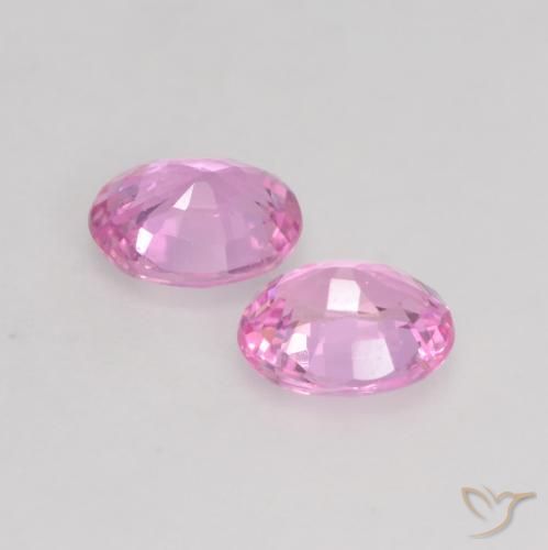 Gemas de Zafiro Rosado púrpura natural de 0.76 ct, Ovalada, VVS-VS