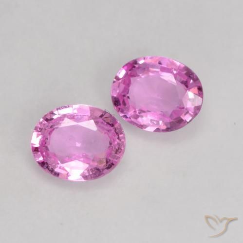 Gemas de Zafiro Rosado púrpura natural de 0.66 ct, Ovalada, VVS-VS
