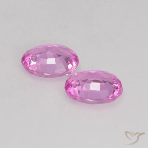 Gemas de Zafiro Rosado púrpura natural de 0.66 ct, Ovalada, VVS-VS