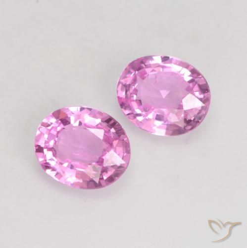 Gemas de Zafiro Púrpura medio natural de 0.71 ct, Ovalada, VS