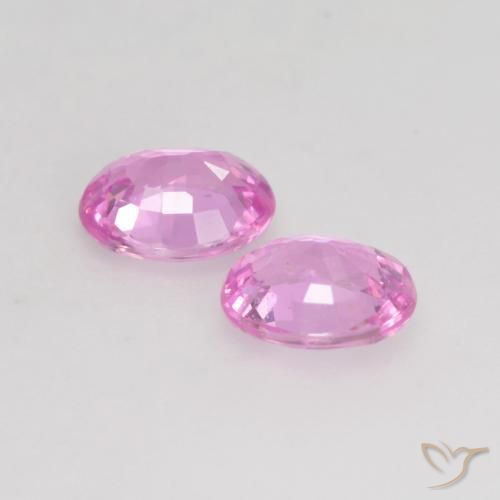 Gemas de Zafiro Púrpura medio natural de 0.71 ct, Ovalada, VS