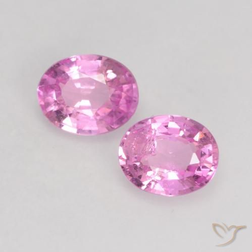 0.68ctw Natural Rosado púrpura Zafiro, Ovalada, VS