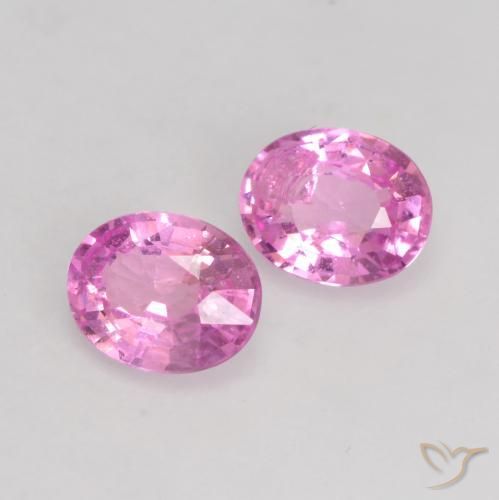 Gemas de Zafiro Rosado púrpura natural de 0.68 ct, Ovalada, VS