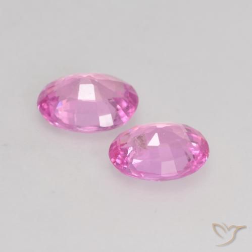 Gemas de Zafiro Rosado púrpura natural de 0.68 ct, Ovalada, VS