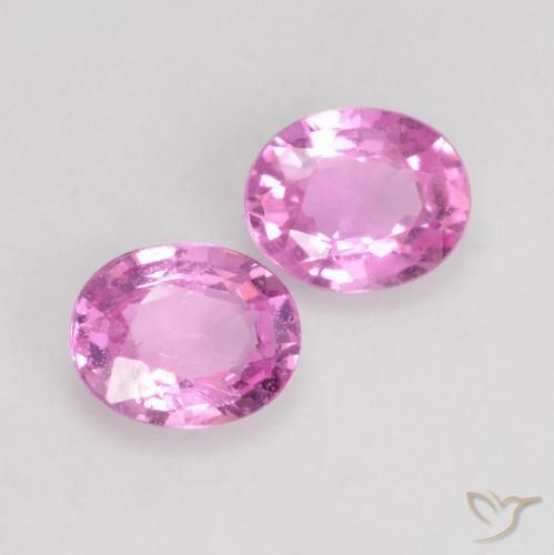 Gemas de Zafiro Púrpura intenso natural de 0.79 ct, Ovalada, VS