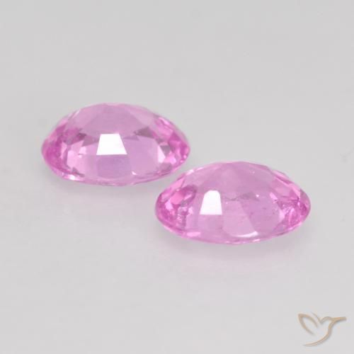 Gemas de Zafiro Rosado púrpura natural de 0.90 ct, Ovalada, VS