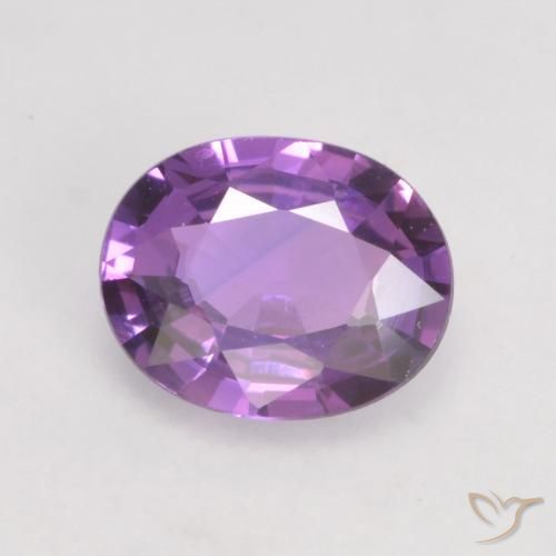 0.54ct Natural Violeta rosado vívido Zafiro, Ovalada, VVS-VS