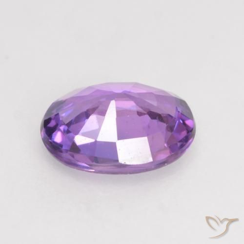 Zafiro Violeta rosado vívido natural de 0.54 ct, Ovalada, VVS-VS
