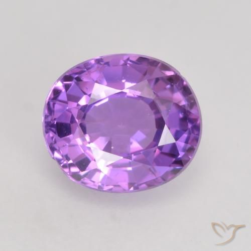 0.80ct Natural Violeta rosado intenso Zafiro, Ovalada, VVS-VS