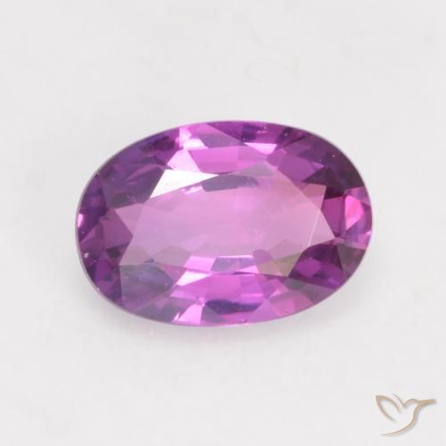 Zafiro Púrpura eléctrico natural de 0.54 ct, Ovalada, VVS-VS
