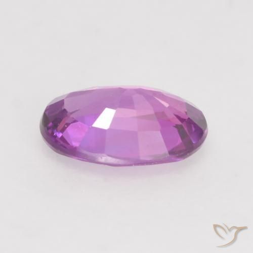 Zafiro Púrpura eléctrico natural de 0.54 ct, Ovalada, VVS-VS