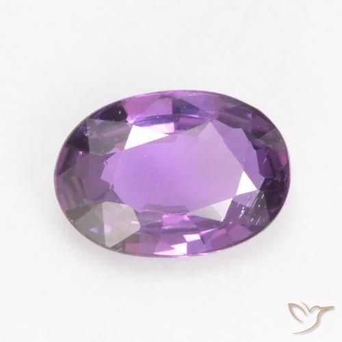 Zafiro Violeta medio natural de 0.52 ct, Ovalada, VVS-VS