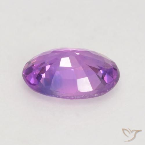 Zafiro Violeta rosado intenso natural de 0.58 ct, Ovalada, VVS-VS